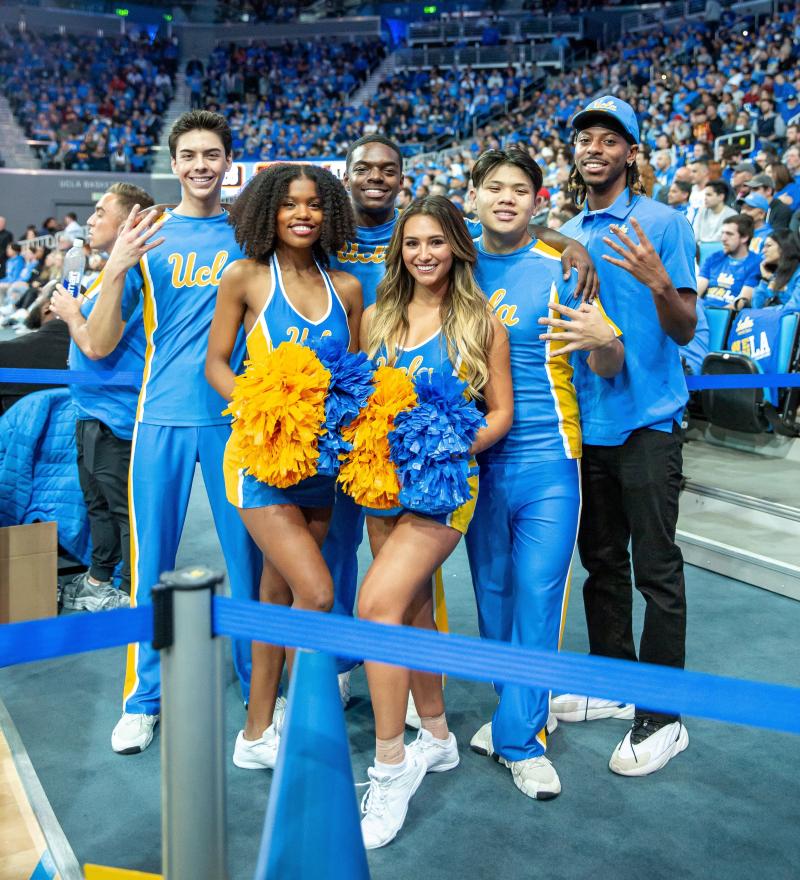 Members of the Cheer Squad at Pauley Pavilion