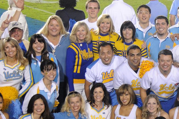 Spirit Squad members and alumni at the 2011 Homecoming Game
