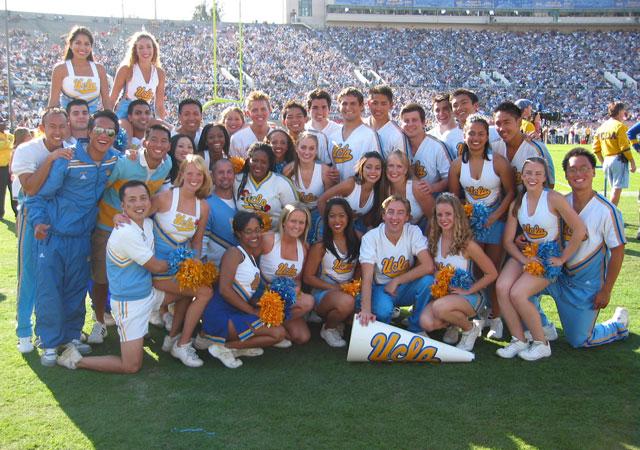 the 2004 Homecoming game at the Rose Bowl with current and former Squad members