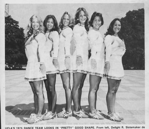 the 1975-76 Dance Team on campus