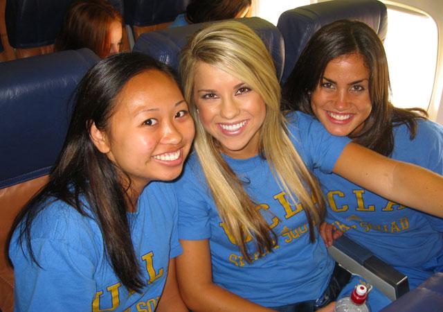 the 2004 Squad on a plane headed to a football game