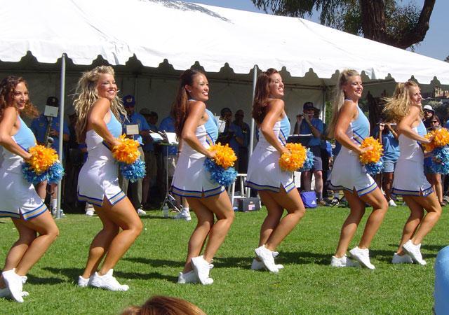 the 2004 Squad performing before a football game