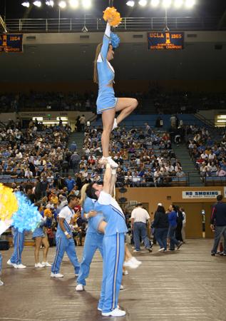 the 2009 Squad performing on the basketball court