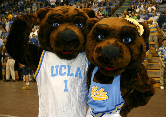 Joe and Josie Bruin in 2008 on the basketball court
