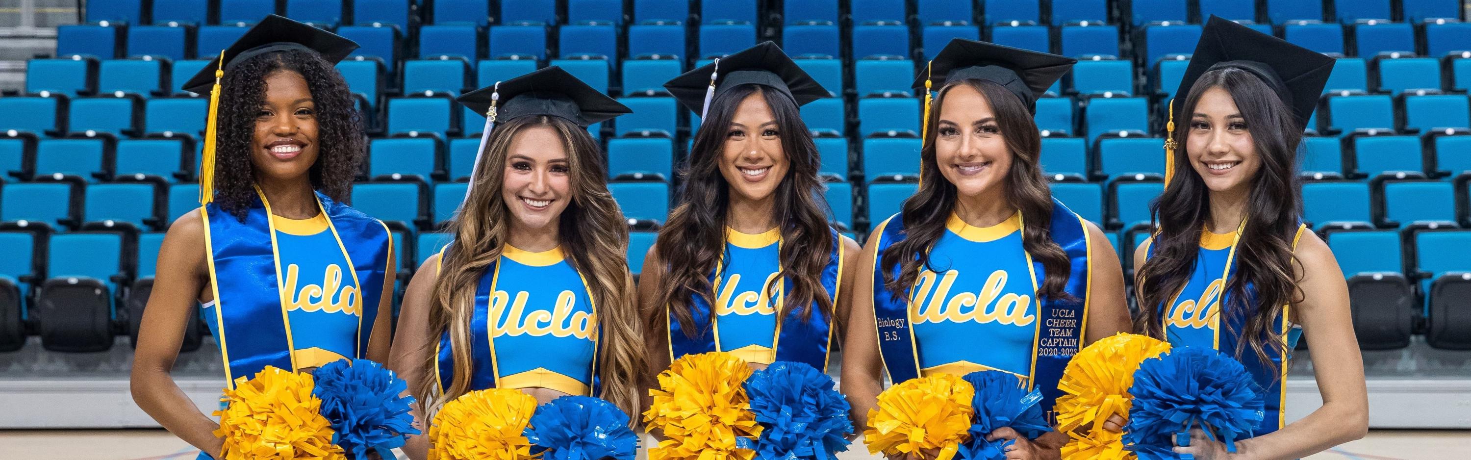 Members of the Cheer Squad at Pauley Pavilion