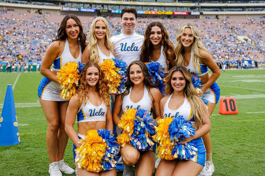 Members of the Cheer Squad at the Rose Bowl
