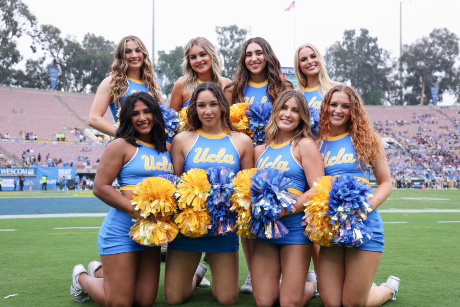 Members of the Cheer Squad at the Rose Bowl