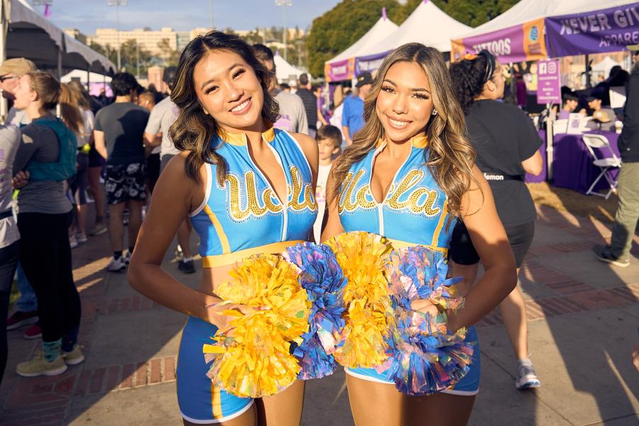 Members of the UCLA Dance Team at Wilson Plaza
